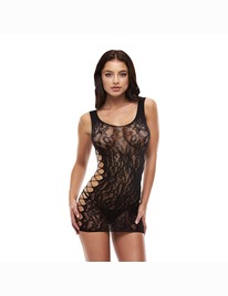 Mini Dress by Lapdance Lace Leopard, Black Pink, 1974177