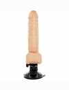 Vibrador Realístico Basecock Bege com Comando 18,5 cm,2184581