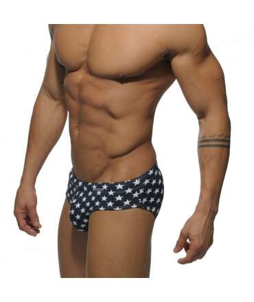 Sunga Addicted Star Printed Sport Stripe Azul Marinho,500042