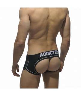 Boxers Addicted Double Piping Bottomless Black 500012