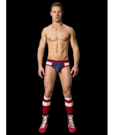 Briefs Kentish Town BARCODE White Navy Blue Red 125021