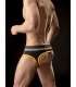 Jockstrap BARCODE Backless Brief Gustavo Preto Amarelo Cinzento,125023