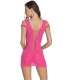 Mini Dress Mesh Hollow Pink 197019