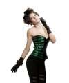 The bodice is Green with Lists Black 161007