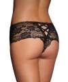 Panties French Black with Straps Cross Behind 176004