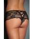 Panties French Black with Straps Cross Behind 176004