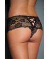 Panties French Black with Straps Cross Behind 176004