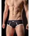 Jockstrap BARCODE Backless Brief Gustavo Black White Blue 126009