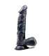 Dildo Preto com Ventosa e Testículos 22 cm,0190560500