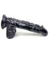 Dildo Black with suction Cup and Testicles 22 cm 0190560500