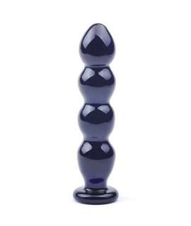 Dildo de Vidro Efeito Bolas Preto 15 cm,225001