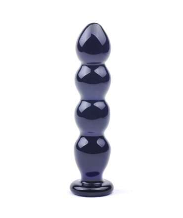 Dildo Glass Effect Balls Black 15 cm 225001