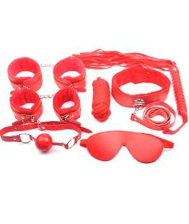 Kit BDSM Vermelho 7 Peças,30561000