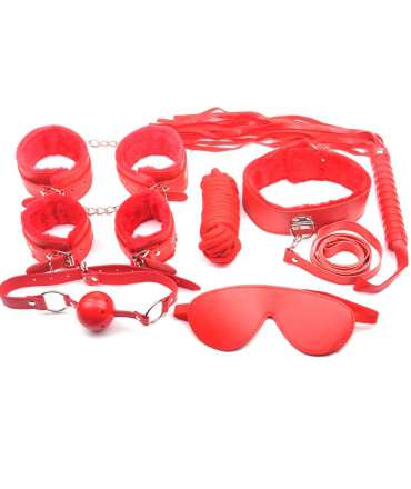 Kit BDSM Vermelho 7 Peças,30561000