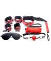 Kit BDSM Vermelho e Preto - 7 peças,030570500