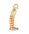 Dildo Dourado de Vidro Espirais,225017