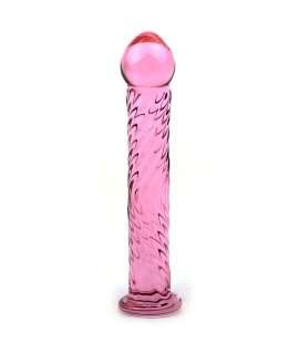 Dildo Vidro Rosa Espiral 17 cm,225019