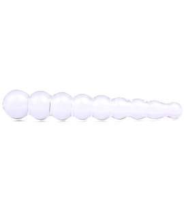 Dildo of Glass beads Transparent 22 cm 225014