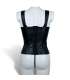 Bodice in Leather with zip Closure and Ties Front 161001