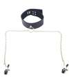 The collar with Clamps for Nipples Black 334001