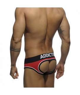 Briefs Addicted Double Piping Bottomless Red 500004