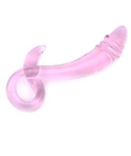 Dildo Rosa de Vidro Ponto G 18 cm,225008