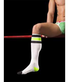 Socks Barcode Neon White Black Green 134004