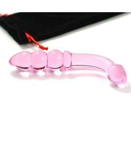 Dildo Glass Pink with Stimulating the G-Spot 225012