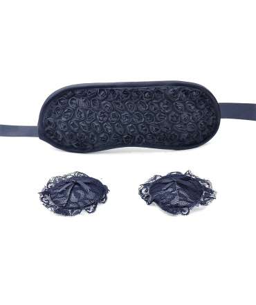 Kit Sale and Slap Nipples Heart Lace Black 338004