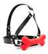 Gag with Bone in Red with Buckle 334006