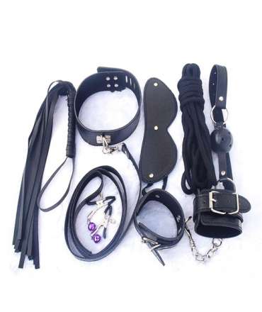 Kit Bondage 7 Peças Preto,341009