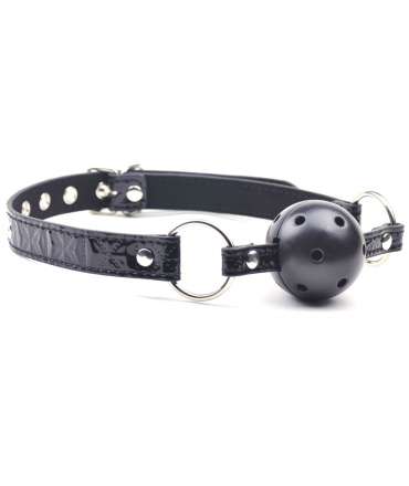 Gag Bondage Black with Ball Breathable 334022