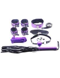 Kit Bondage 8 Peças Roxo Alta Qualidade,341012