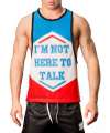 Sleeve Armhole Barcode Tank I Am Not Here To Talk 129003