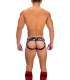 Jockstrap Barcode Backless Boot Camp Cinzento Vermelho,126007