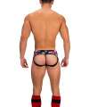 Jockstrap Barcode Backless Boot Camp Cinzento Vermelho,126007