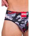 Jockstrap Barcode Backless Boot Camp Grey Red 126007