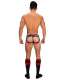 Jockstrap Barcode Backless Boot Camp Cinzento Vermelho,126007