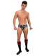 Jockstrap Barcode Backless Boot Camp Grey Green Red 126008