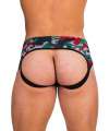 Jockstrap Barcode Backless Boot Camp Verde Cinzento Vermelho,126008