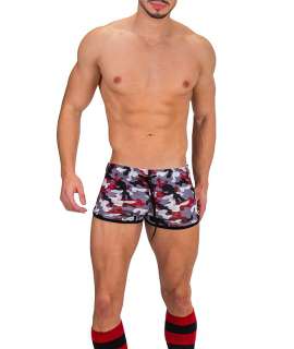 Calções Barcode Gym Short Thar Cinzento Vermelho,131005