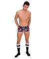 Shorts Barcode Gym Short Thar Navy Blue Gray Red 131007