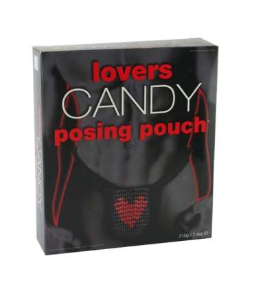 Tanga Masculina Comestível com Coração Candy Posing Pouch,350021