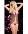 Babydoll Tigress com Rendas Rosa,160020