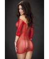 Mini Dress Long Sleeve Mesh Hollow 197025