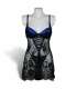 Babydoll with Blue Satin Ribbons Crossed 160025