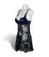 Babydoll with Blue Satin Ribbons Crossed 160025