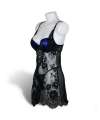 Babydoll with Blue Satin Ribbons Crossed 160025