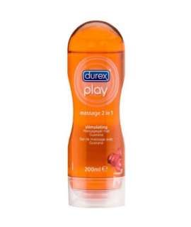 Gel Lubrificante e Óleo de Massagem Durex 2 em 1 Guaraná 200 ml,313004