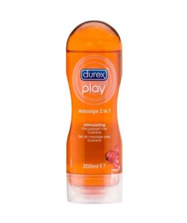 Gel Lubricant and Massage Oil Durex 2 in 1 Guarana 200ml 313004